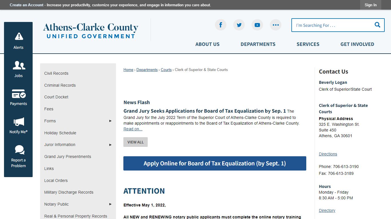 Clerk of Superior & State Courts | Athens-Clarke County ...